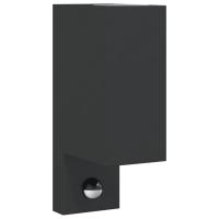 vidaXL Lámpara de exterior con sensor aluminio fundido a presión negro - details 1