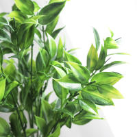 Plantas Artificiales De Eucalipto Con Hojas Naranja Decoración Para Hogar Y Bodas 7 Ramas Verdes Adorno Para Mesas De Navidad Y Exposiciones - details 5