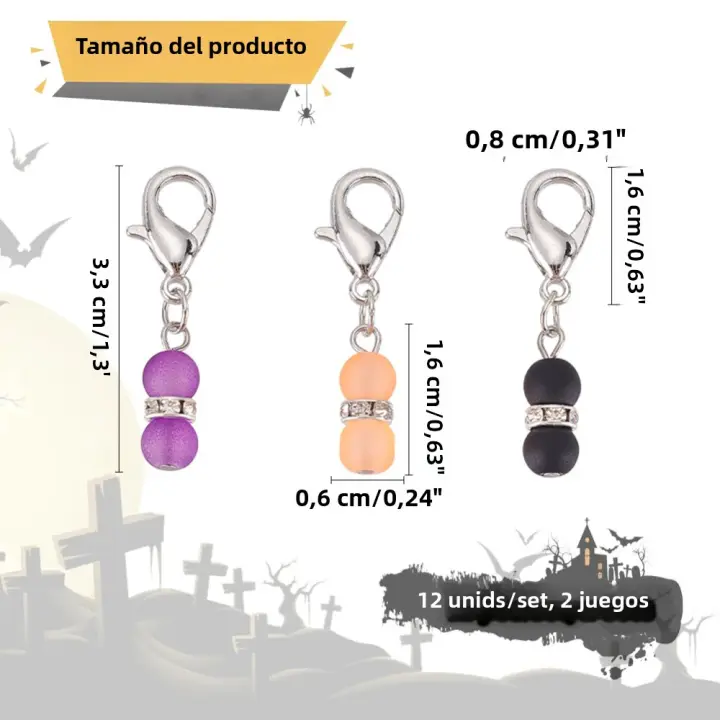 Marcadores De Costura Para Crochet De Acrílico Con Cierre De Hierro Y Anillo De Abrazadera Marcador De Patrón Para Tejer - 1