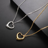 Collar De Corazón De Amor En Color Oro Vacío De Acero Inoxidable Para Mujeres Collar De Moda Para Bodas Y Fiestas Regalo Para Niñas - details 5