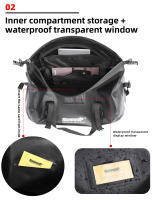 Bolsa De Asiento Para Motocicleta Rhinowalk Impermeable 45L PVC Equipaje Seco Para Viajes Exterior Bolsa De Hombro Pannier - details 5