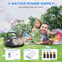 Máquina De Burbujas Automática Con 2 Ventiladores Producción De 50000+ Burbujas Por Minuto Juguetes Portátiles Para Niños - details 1