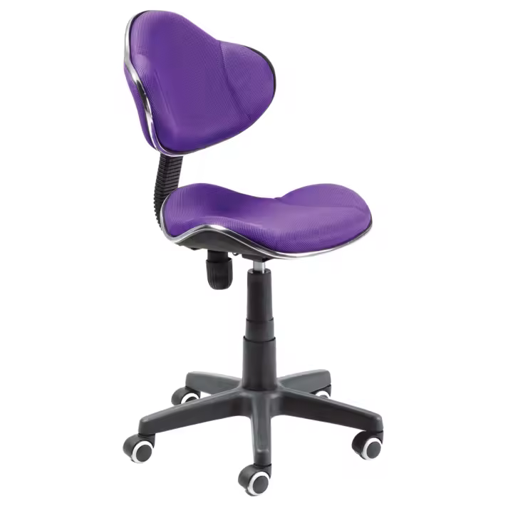 Silla Escritorio Juvenil Bambola para Dormitorio Moderno Color Morado 53x82x53 cm - 1