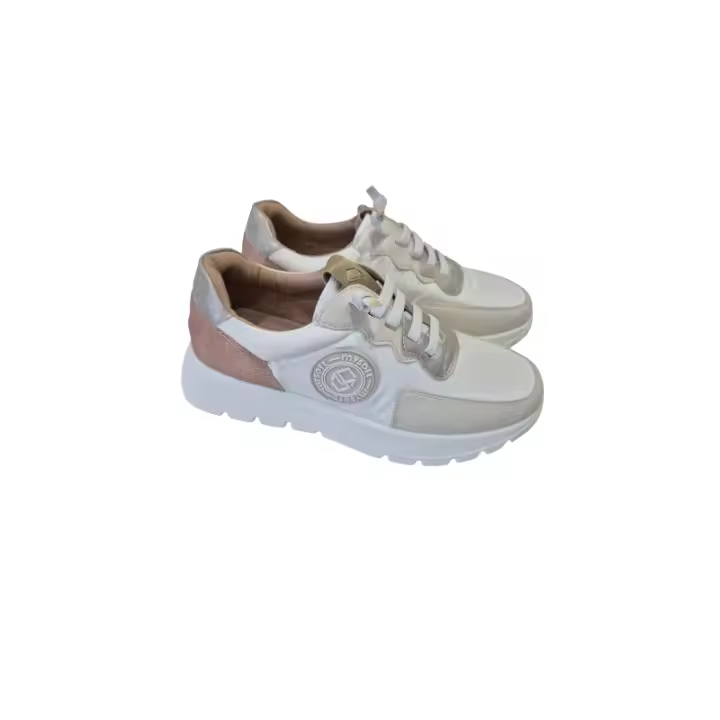 SHOEWEAR - MySOFT - Zapatillas para Mujer - Blanco con Detalles Metálicos - Eco-Chic y Ultracomodidad - 1
