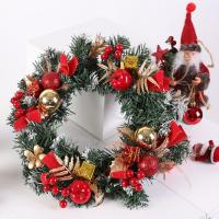 Corona De Navidad Para Puerta De Entrada Dorada Decoración De Pared Y Puerta De Año Nuevo 2024 Guirnalda De Ornamento Navidad 2025 - details 1
