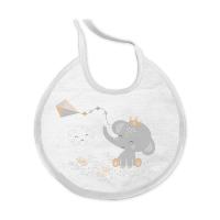 Interbaby Capa de Baño Algodón Rizo 100 X 100 Cachirulo Gris y Babero a Juego - details 2
