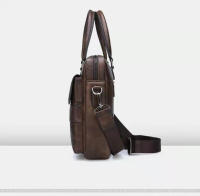 Bolso De Negocios De Cuero Para Hombre Bolso De Mano De Lujo Bolsa De Hombro Para Oficina A4 Portátil Bolsa Transversal MaleTote Bags - details 11