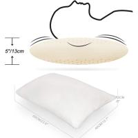 Almohada de látex PremiumNatural, Ayuda a aliviar la presión, el Dolor de Cuello y Hombros, sin Productos químicos tóxicos de Espuma viscoelástica, Paquete Mejor Regalo 60×40cm - details 0