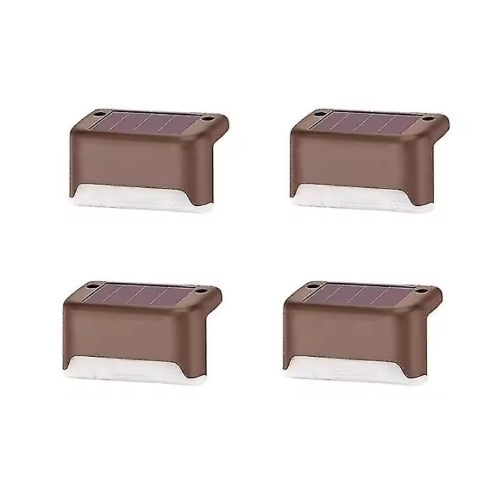 Paquete de 4 Luces Solares para Escalones, para Exterior, impermeable, LED, coloridas, para Escaleras, Vallas y cubertas - 1