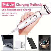 Epilador Eléctrico Para Mujer 4 En 1 Cepillo De Afeitar Inalámbrico Painless Eliminador De Vello Corporal Regalo Para Mujer - details 6