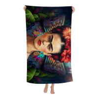 Toalla De Baño Kawaii De Arte De Frida Kahlo Para Niñas Toalla De Playa Cartoon Absorbente Y Secado Rápido Tamaño 30x60 Cm - details 7