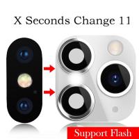 Protector De Pantalla De Vidrio Para iPhone XR X a iPhone 11 pro Max Con Lente De Cámara Falsa Accesorio De Cambio Rápido Para Teléfonos Móviles - details 0