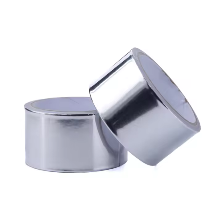 Cinta de aluminio autoadhesiva, Cinta de aluminio impermeable, Cinta de Aluminio Adhesiva Alta Temperatura, Resistente a Llamas,Para Conductos, Aire Acondicionado (Plata) - 1