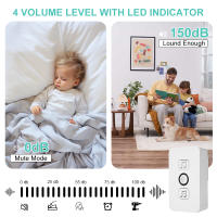Interruptor De Puerta Inalámbrico Inteligente Con 61 Canciones Y 4 Niveles De Volumen Para Hogar Y Ancianos Con Encendedor Opcional EU/US - details 3