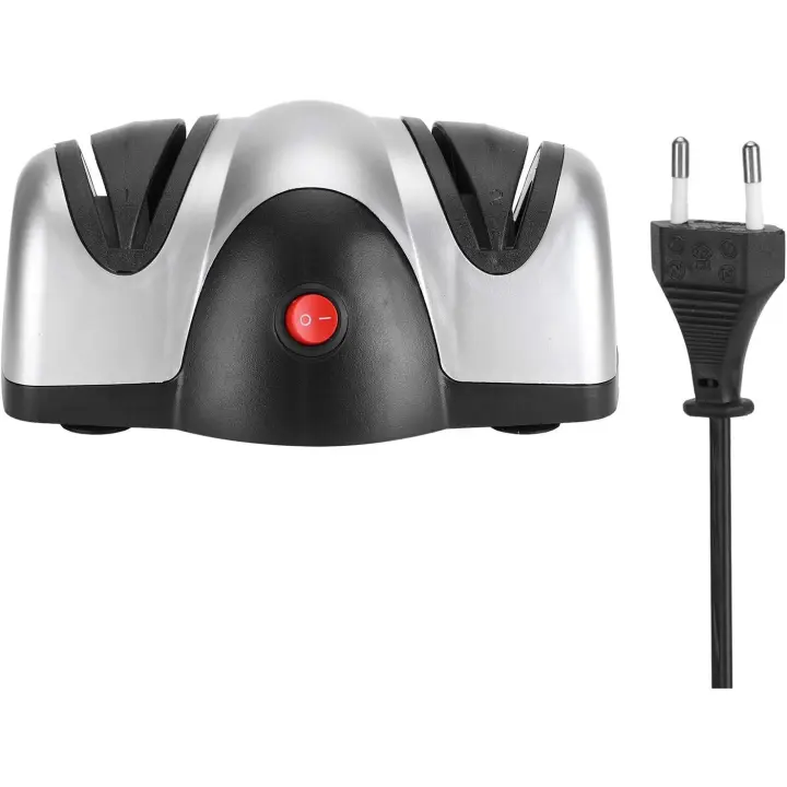 Afilador de Cuchillos Eléctrico - Accesorio de Cocina - Afilador de Cuchillos de 2 Tapas para Afilar y Pulir - 1