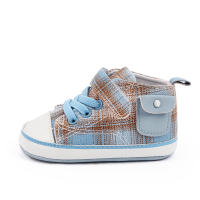 Zapatillas De Lona Para Bebé Primera Caminata Suave Algodón Moda Casual Zapatillas De Pre-walking Para Niños Y Niñas 0-6-12 Meses Azul/Negro/Rosa - details 7