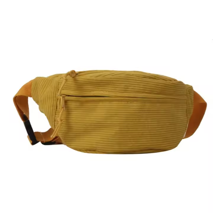 Bolso De Hombro Para Mujer De Corduroy Estilo Fashion 2024 Bolso De Pecho Cruzado Mochila Bananera De Cinturón De Bum Bolsa De Estudiante Con Cinturón - 1