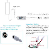 Controlador Inteligente WiFi LED DC 12V 24V Con Dimmer Y Control Remoto Por Voz Para Tiras De Luces LED COB 2835 De Color Sencillo - details 2