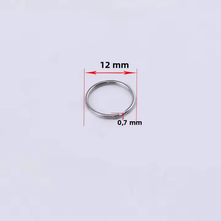 100pcs Anillos De Salto Doble Abiertos De Acero Inoxidable 6-20mm Para Manualidades Y Joyería Accesorios De Moda Unisex - 1