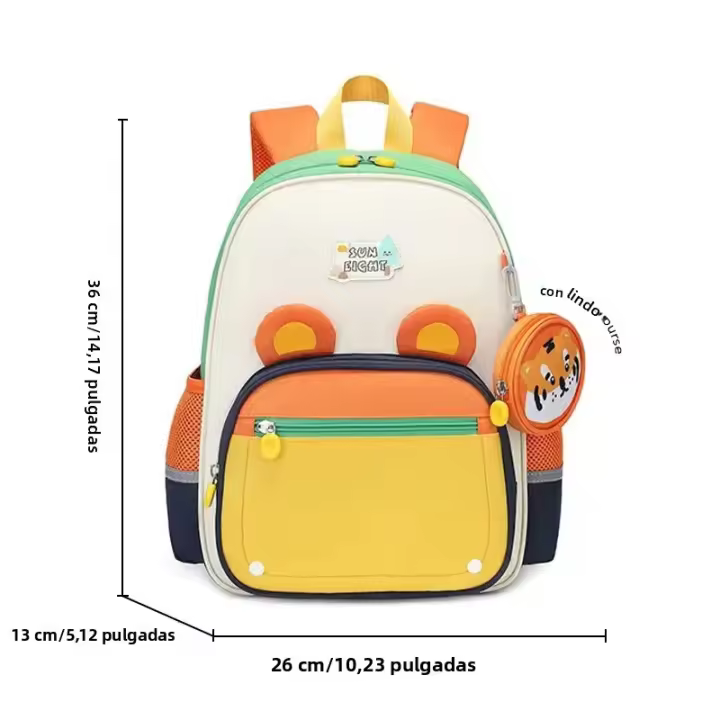 Mochila De Moda Para Niños SUN EIGHT 14 Pulgadas Bolsa Escolar Para Exteriores Estudiante Mochila De Nylon Con Diseño De Dibujos Animados Para Niñas - 1