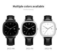 Reloj De Cuero Negro Para Hombre Estilo Casual Y Negocios Resistente Al Agua 3Bar Calendario Movimiento De Cuarzo Deportes Reloj De Pulsera Top Para Chicos - details 8