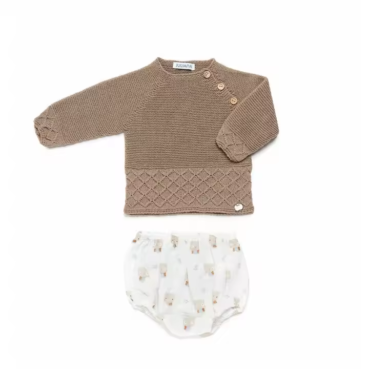 Conjunto Braga Buho Aranes JULIANA J24593 Juliana A partir 3 Años Bebe niño REBAJAS/ Outlet Outlet Invierno TALLAS OUTLET INVIERNO NIÑO HERMANOS CONJUNTADOS Otoño 24 - 1
