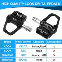 Pedal De Bicicleta BUCKLOS SPD/LOOK DELTA Dual Función Auto-Desbloqueable Para Montañas Y Carreteras Con Cleat De Bicicleta - details 8