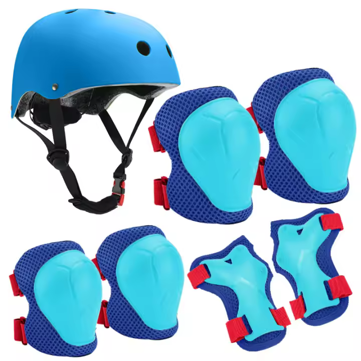 Juego de helmet de Bicicleta para niños, helmet ajustable para niños de 3 A 10 años, juego de almohadillas para helmet with rodilleras y coderas para Bicicleta, patinaje, scooter, longboard y más - 1