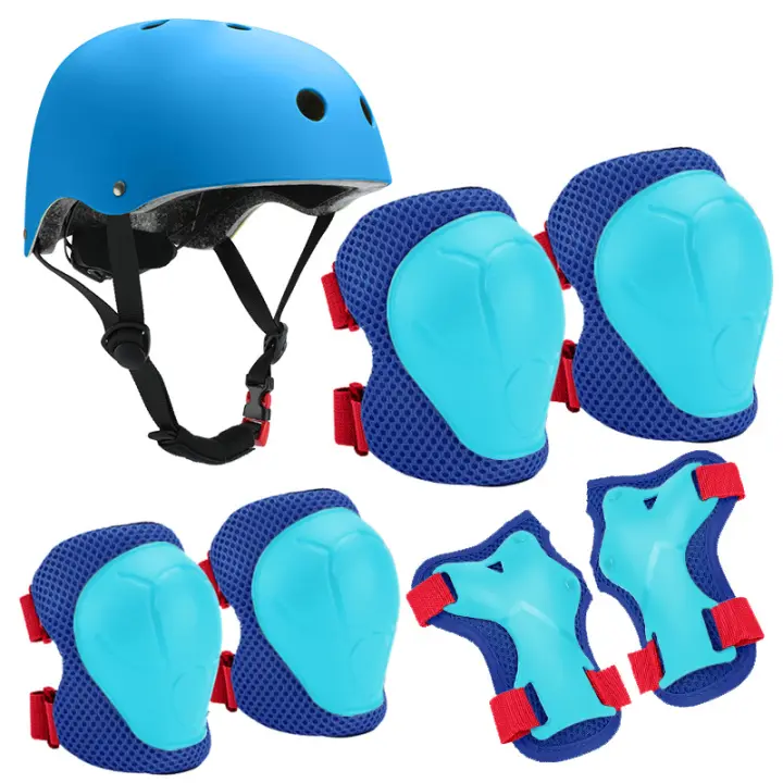 ZC Juego de casco de bicicleta para niños, casco ajustable para niños de 3 a 10 años, juego de almohadillas para casco con rodilleras y coderas para bicicleta, patinaje, scooter, longboard y más - 1