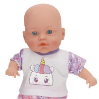 COLORBABY - Muñeco bebé con cuerpo blandito, mide 32 cm, viste ropa y accesorios de unicornio, incluye muda extra y muselina con peluche para acurrucar, muñecas para niñas, juguete niña 24 meses, juguetes niños 2 años - details 4