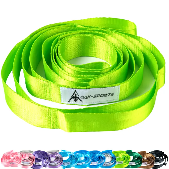 Correa De Yoga Para Terapia Física De Oak-Sports Con 10 Bucles Correa De Estiramiento Para Flexibilidad Adecuada Para Cintura Brazos Piernas Y Muñecas - 1