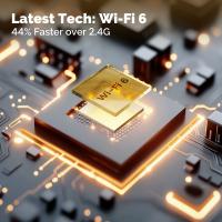 Cámara De Seguridad Inteligente MOES Tuya Wi-Fi 6 HD 4MP Interior Con Seguimiento De Movimiento Y Deteción De Sonido Visión Nocturna Infrarroja Monitorización Para El Hogar - details 1