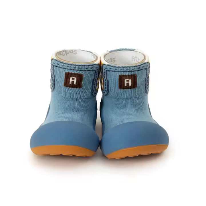 Zapatillas Attipas Otoño-Invierno Boots Blue Suela Bicolor - antideslizantes - Primeros pasos- Ideal para estar en casa - Guardería - Porteo - 1