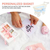 Cestas De Almacenamiento De Paja Para Carro De Bebé Fiesta Decoración Personalizada Organizador De Alimentos Secos Y Frutas Regalo Para Baño De Mocoso - details 4