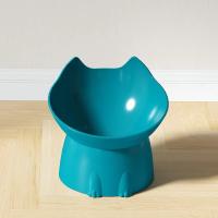 Tazón De Comida Elevado Para Gatos WhiskerWare En Plástico Con Borde Inclinado Protección Del Cuello Juego De Alimentos Para Mascotas - details 9