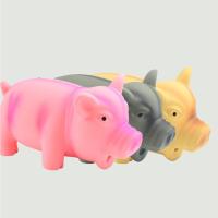 Juguete De Masticar Para Perros 1PC Látex Sonido De Cerdo Divertido Para Entrenamiento De Masticación Y Limpieza De Dientes Para Cachorros Tamaño 16*7CM Colores Rosa Blanco Amarillo - details 6