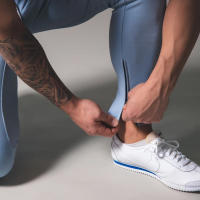 Pantalones De Fitness Para Hombre Verano Transpirables Pantalones Deportivos Casuales Ajustados Con Cierre De Cremallera Y Punta Pequeña - details 24
