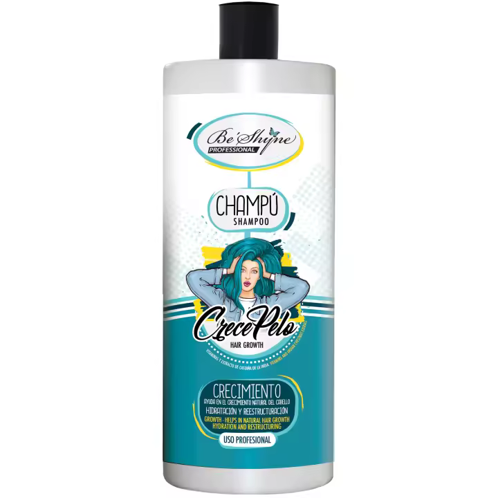 Beshyne Champú Crece Pelo 1L - Fórmula Hidratante y Reparadora con Biotina y Pantenol para un Cabello Revitalizado y Estimulado - 1