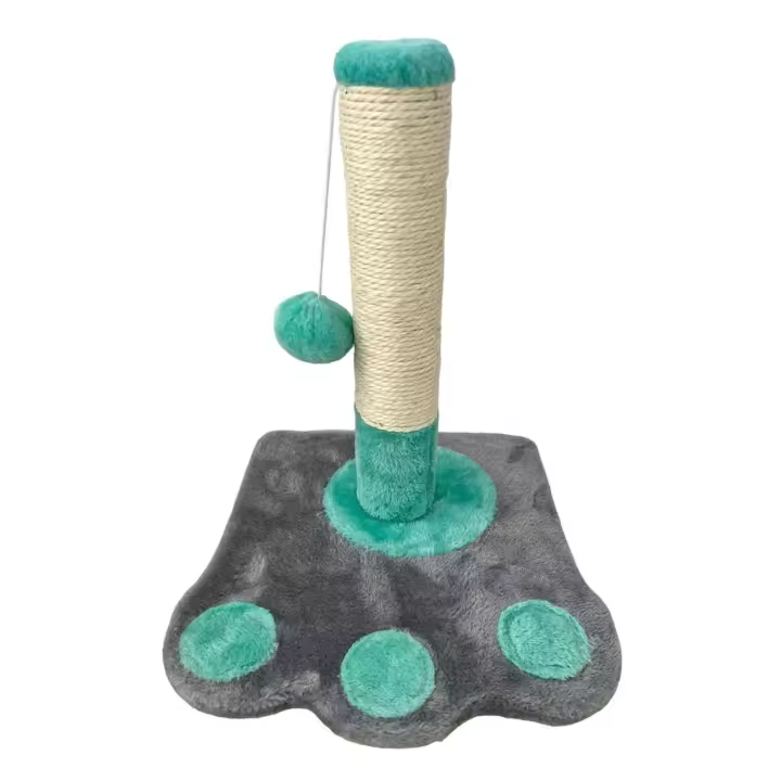 COTTECOTA-Arbol para Gato forma Huella Azul 37*33*33cm  Rascador de Gato de sisal, Juguetes para Gatos, Poste de rascador para interiores y gatos, poste para gatos, color azulRef.51091 - 1