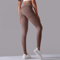 Mallas de Yoga de nailon para mujer, pantalones deportivos de cintura alta, elásticos, ajustados, transpirables, para entrenamiento - details 21