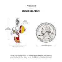 Encanto De Colgante De Árbol De Familia Platinado En Plata Para Pulsera De Bangle Y Collar DIY Regalo Con Doble Vuelo Aéreo - details 234