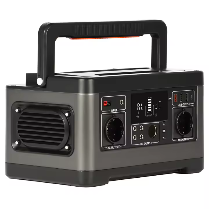 Estación de energía portátil Flashfish P63,  520Wh/140400mAh generador solar con batería de litio, salida 500W AC, 5 salidas DC, 4 salidas USB, salida máxima de 1000W, para viajes al aire libre, camping y hogar - 1