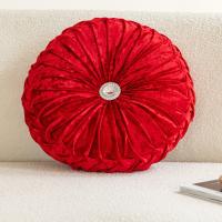 Almohada redonda de terciopelo con forma de rueda y diseño de flor de hielo para sofá, mesita de noche, ventana salediza, futón, almohada de calabaza - details 14