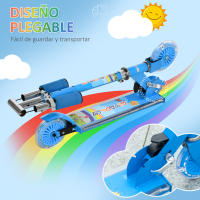 HOMCOM Patinete para Niños Plegable Patinete Infantil con Luces Música 4 Altura Ajustable Ruedas Brillantes Pedal LED para 3-7 Años Carga 50 kg 67x32x65-78 cm - details 5