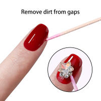 Sticks De Limpieza Para Uñas De Madera Con Cepillo De Algodón Herramienta De Detalle Y Corrección Para Pintura De Uñas - details 4