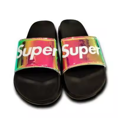 Chanclas Mujer Green+Circle Super Negro Espuma. Diseño exclusivo. Iridiscente - 1