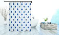 Cortina de ducha de material peva con dibujos variable, 1 panel.tela impermeable, 180x180cm,cortina de partición gruesa a prueba de moho, cortina decorativa de baño, 1 paquete - details 3