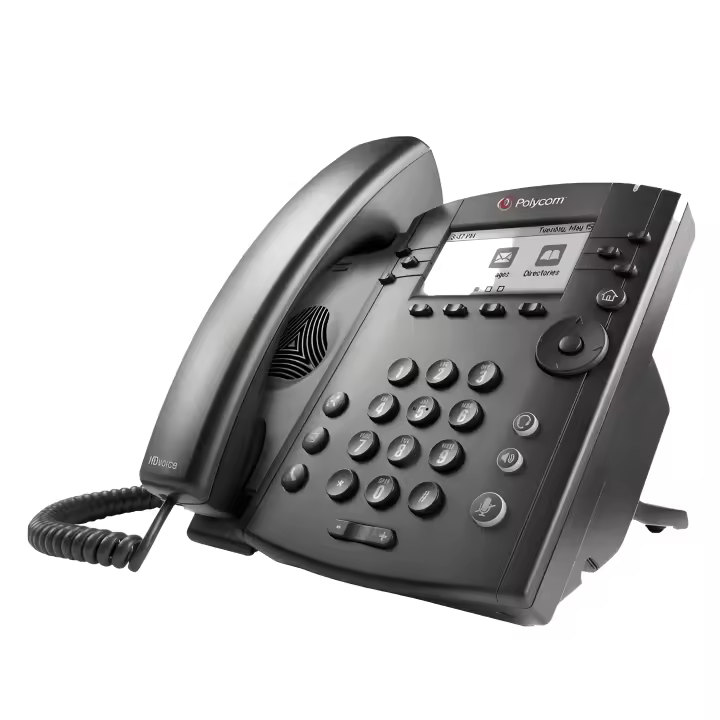 Polycom VVX 301 Teléfono IP SIP |  P/N: 2200-48300-025 / 2200-48300-019 | 6 líneas SIP | Pantalla LCD retroiluminada | Audio HD | VoIP | Oficina | Empresa |  | PoE | Polycom HD Voice | Teléfono fijo profesional | SIP Phone | Altavoz manos libres - 1