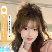 Pelucas Sintéticas Con Cabello Rizado Fuerte Para Niñas Peluca De Media Cola Princesa Lindo Clip En Cabello Alta Caudal De Cabello - details 9