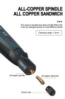 Mini Trituradora Recargable Por USB Herramienta Rotativa Micro Engraver Pluma Para Grabado Y Trituración De Jade - details 9